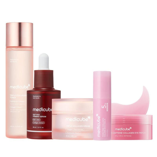 Youthful Anti-Aging Skincare Set | 5-Step Routine with PDRN, Collagen & NAD+ Complex